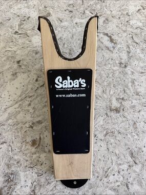 Saba's Branded Wooden Boot Jack - Natural Wood & Black